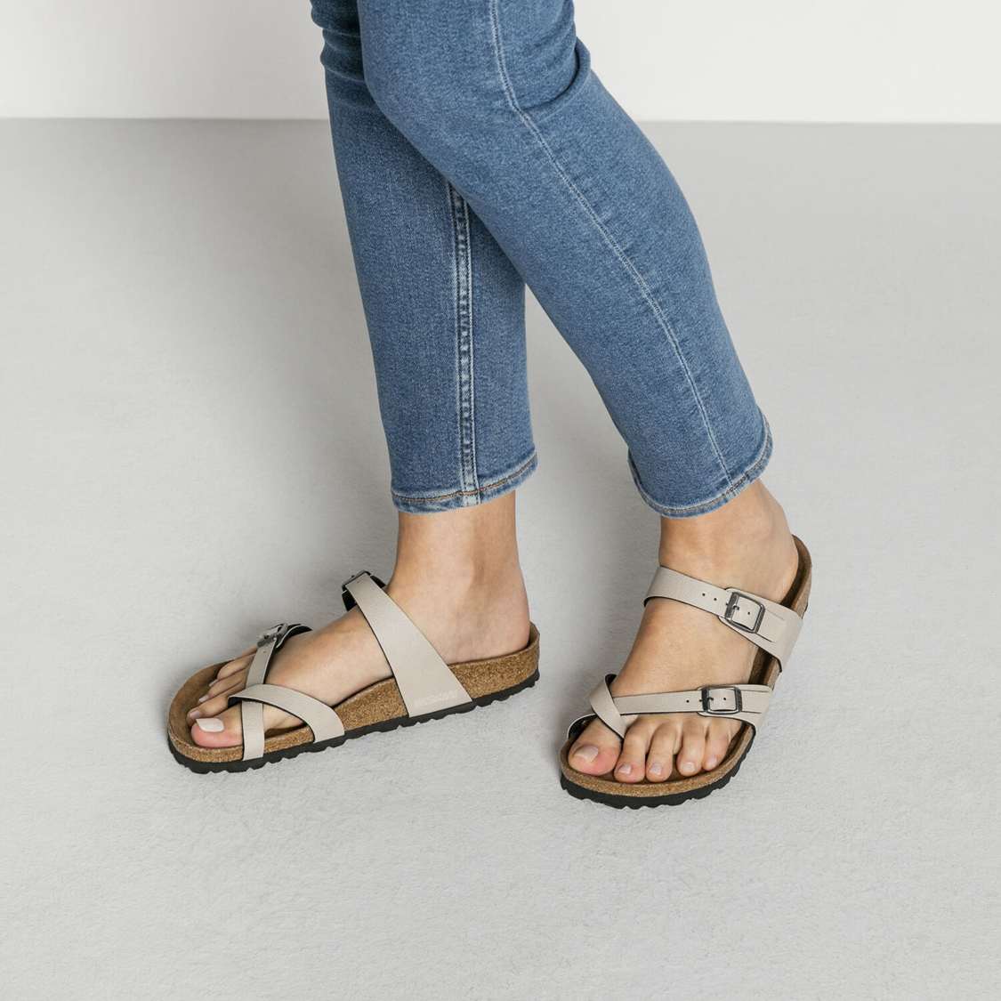 Birkenstock Mayari Vegan Birko-Flor Thong Grey | NezC1erspz6