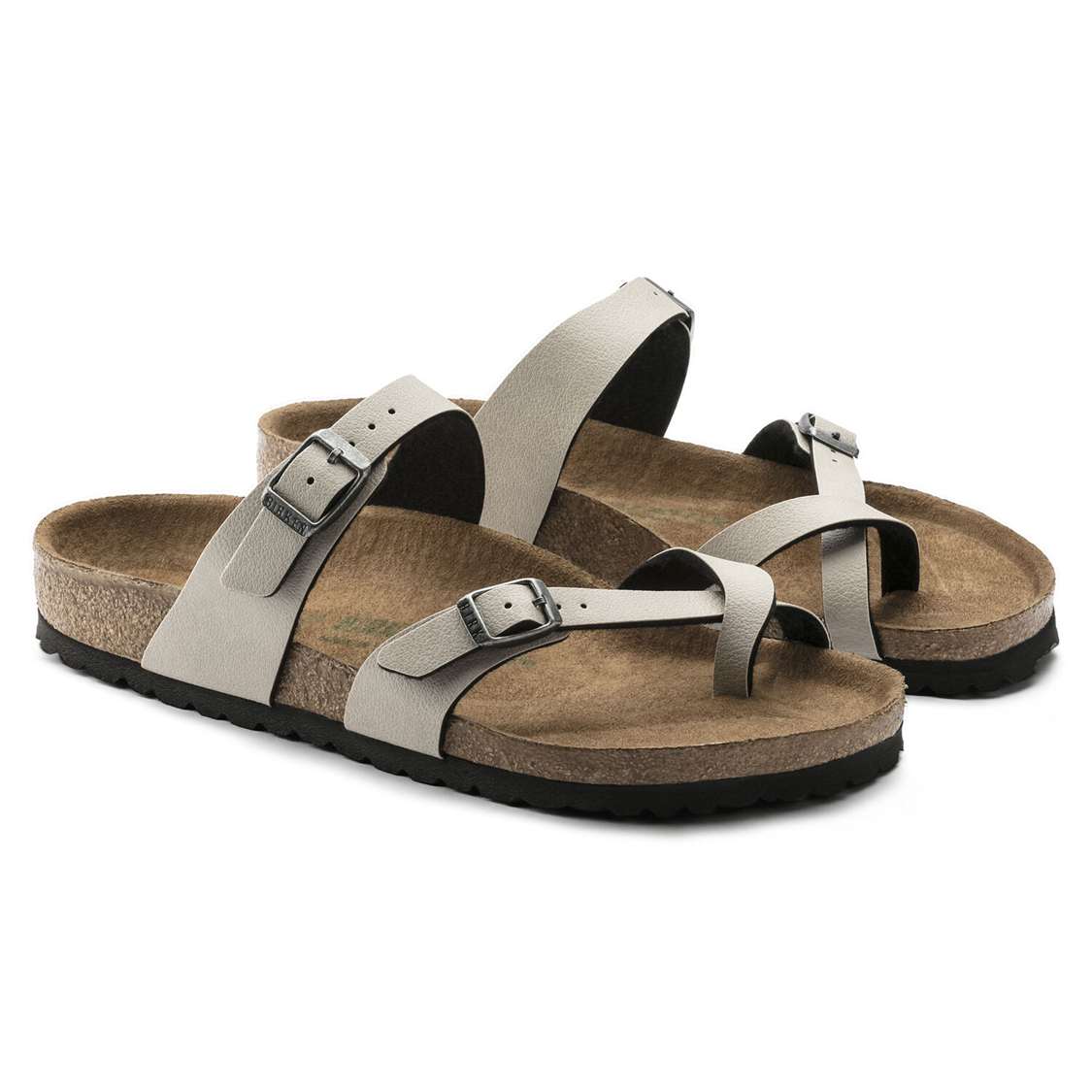 Birkenstock Mayari Vegan Birko-Flor Thong Grey | NezC1erspz6