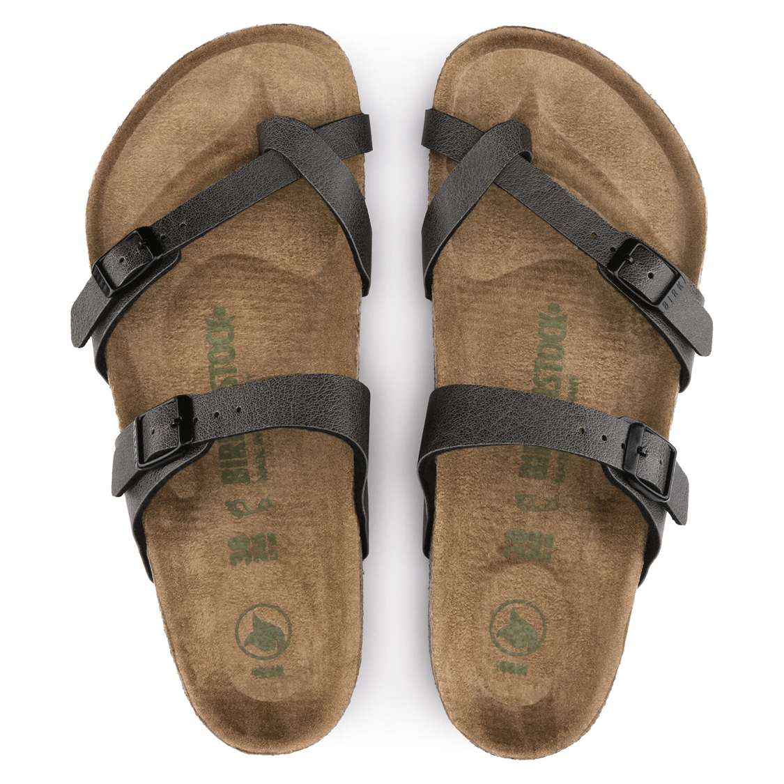 Birkenstock Mayari Vegan Birko-Flor Thong Dark Grey | dbDprBAb3Oy