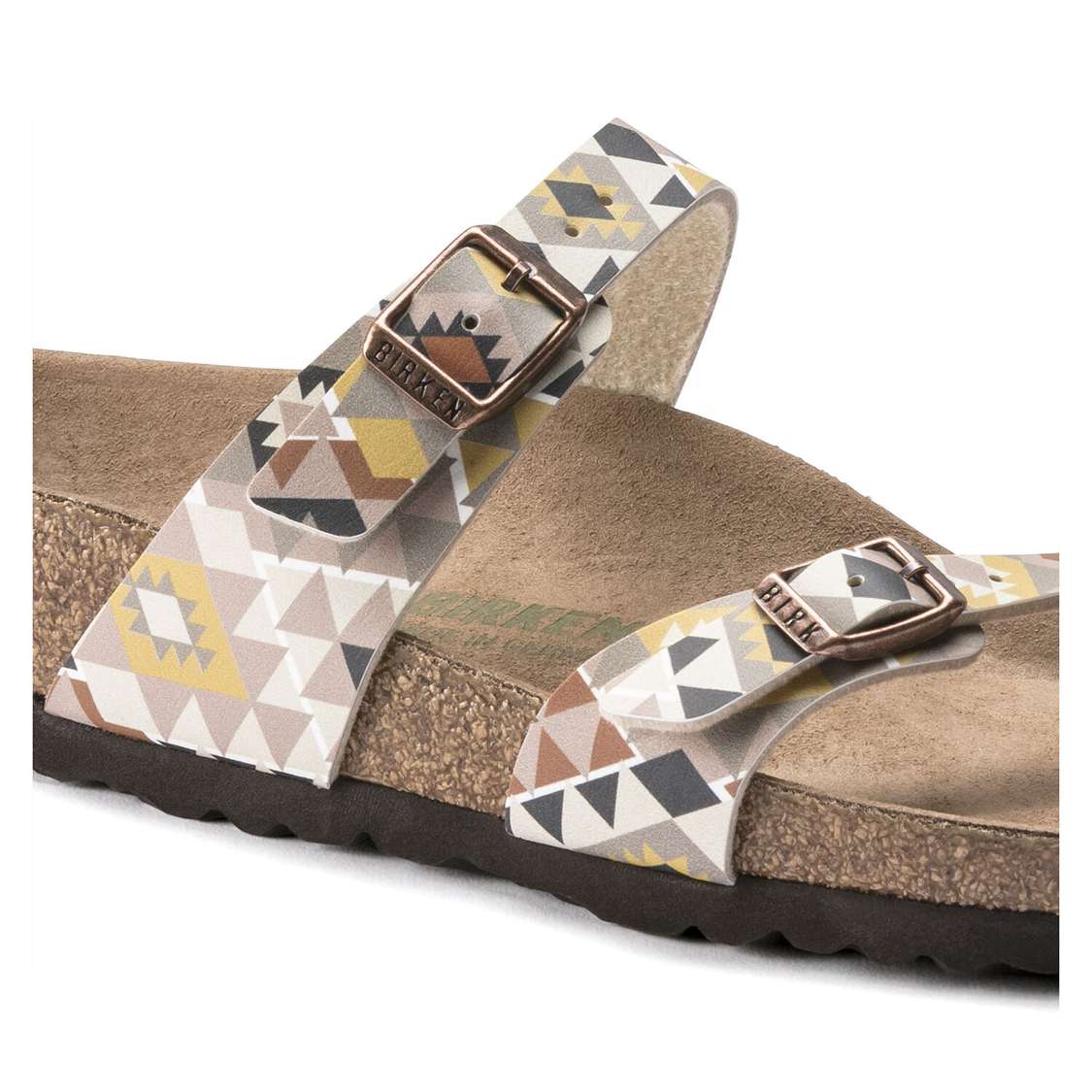 Birkenstock Mayari Vegan Birko-Flor Two Strap Sandals Brown | jpsr8YaXiFC