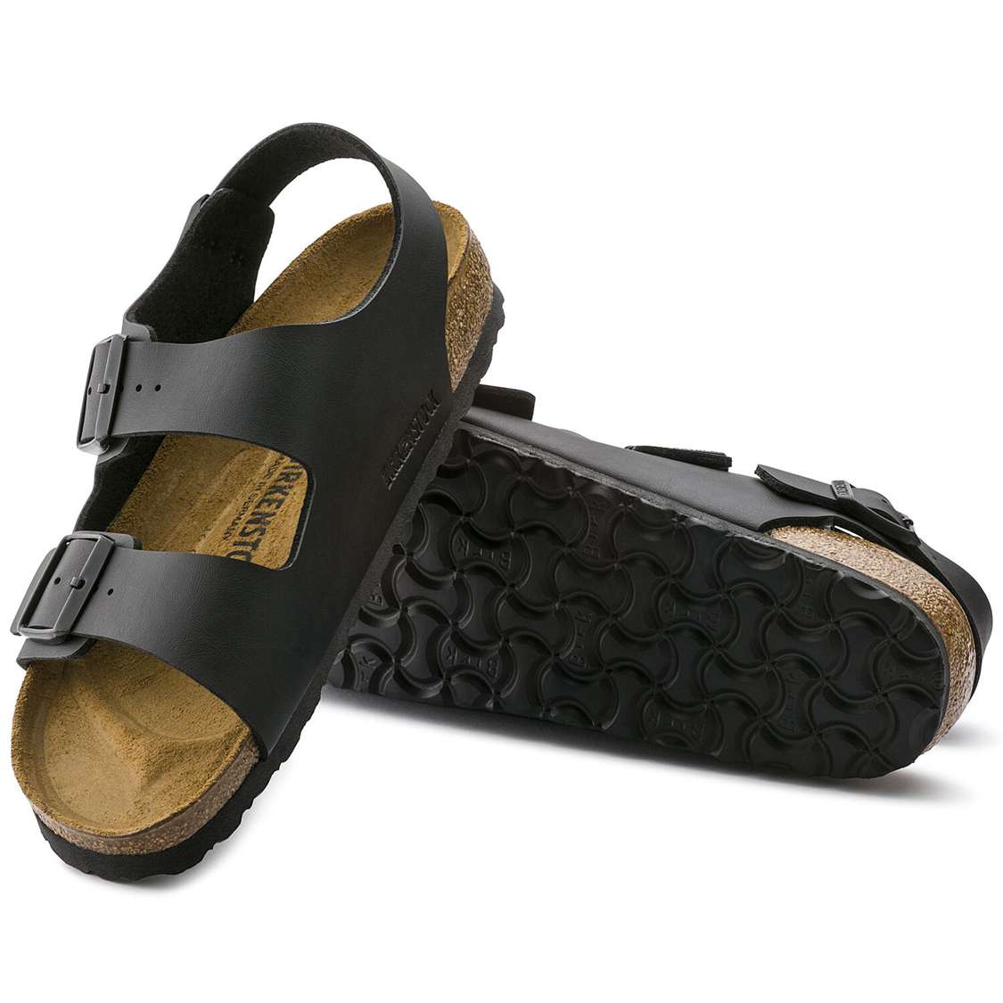 Birkenstock Milano Birko-Flor Back Strap Sandals Black | 2mC4aWkEcFt