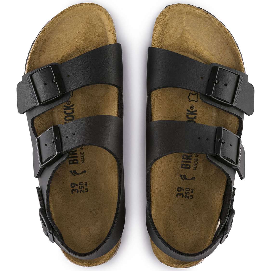 Birkenstock Milano Birko-Flor Back Strap Sandals Black | 2mC4aWkEcFt