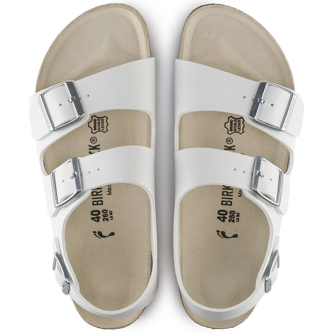 Birkenstock Milano Birko-Flor Back Strap Sandals White | 4SYW9Vv1rDN