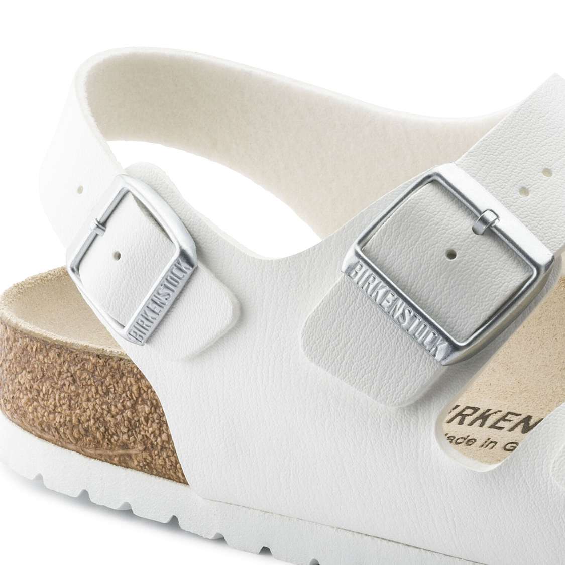 Birkenstock Milano Birko-Flor Back Strap Sandals White | 4SYW9Vv1rDN