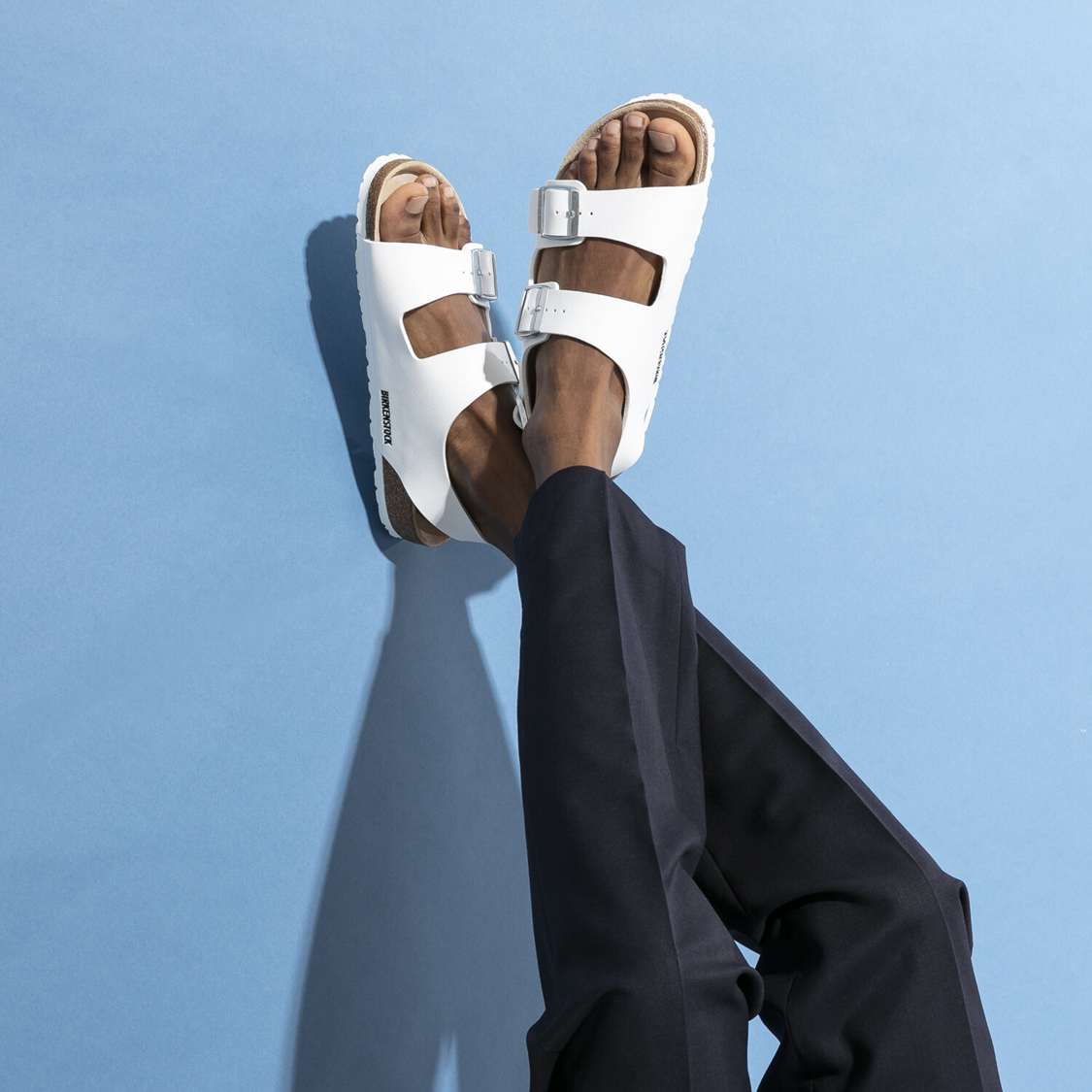 Birkenstock Milano Birko-Flor Back Strap Sandals White | 4SYW9Vv1rDN