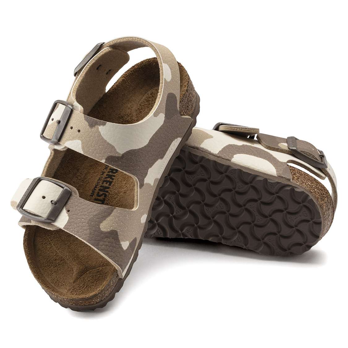 Birkenstock Milano Birko-Flor Boys Sandals Camo | VHuMdLJvGYs