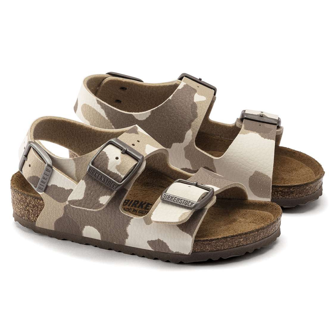 Birkenstock Milano Birko-Flor Boys Sandals Camo | VHuMdLJvGYs