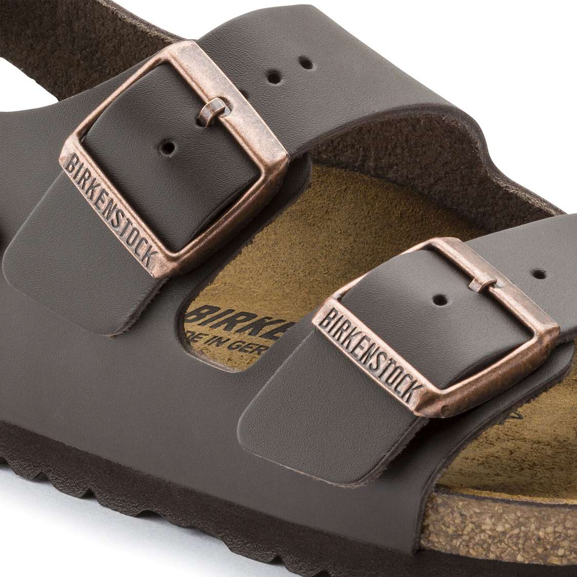 Birkenstock Milano Leather Back Strap Sandals Dark Brown | a8iNlkRisIz