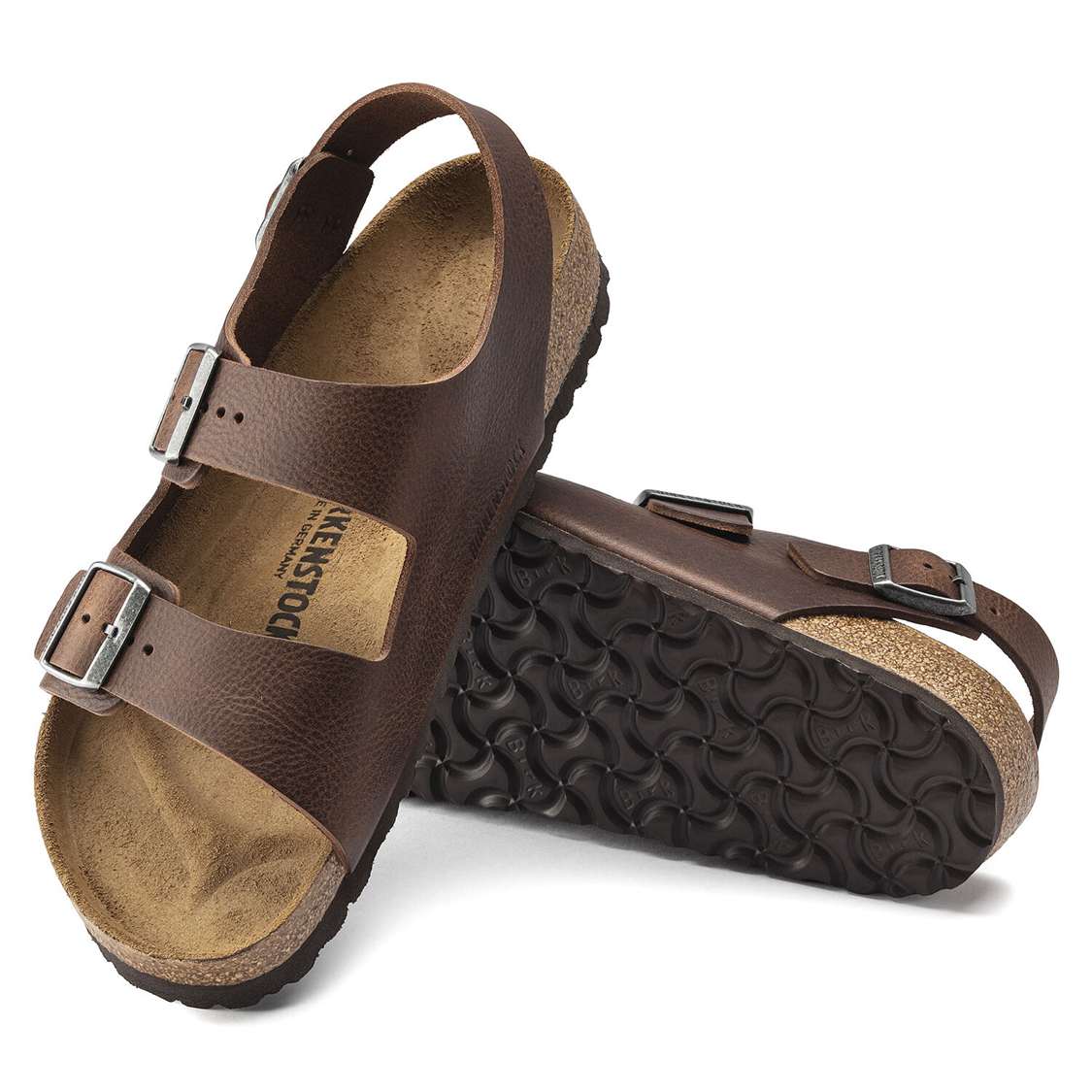 Birkenstock Milano Leather Back Strap Sandals Brown | dNquZ4EkXoU