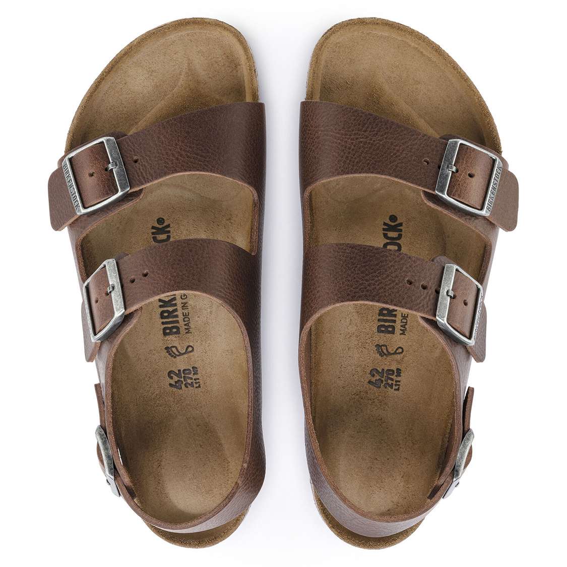 Birkenstock Milano Leather Back Strap Sandals Brown | dNquZ4EkXoU