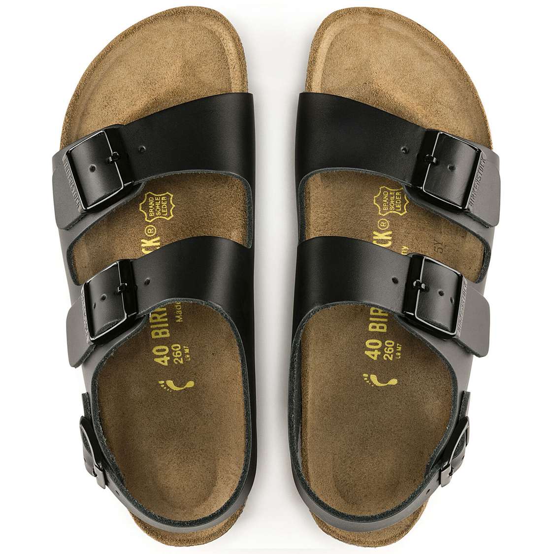 Birkenstock Milano Leather Back Strap Sandals Black | eTae3ijZD3G