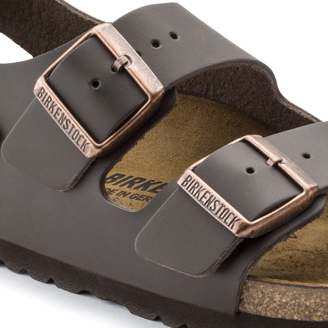Birkenstock Milano Leather Multi Strap Sandals Dark Brown | GQv4NnC8CIv