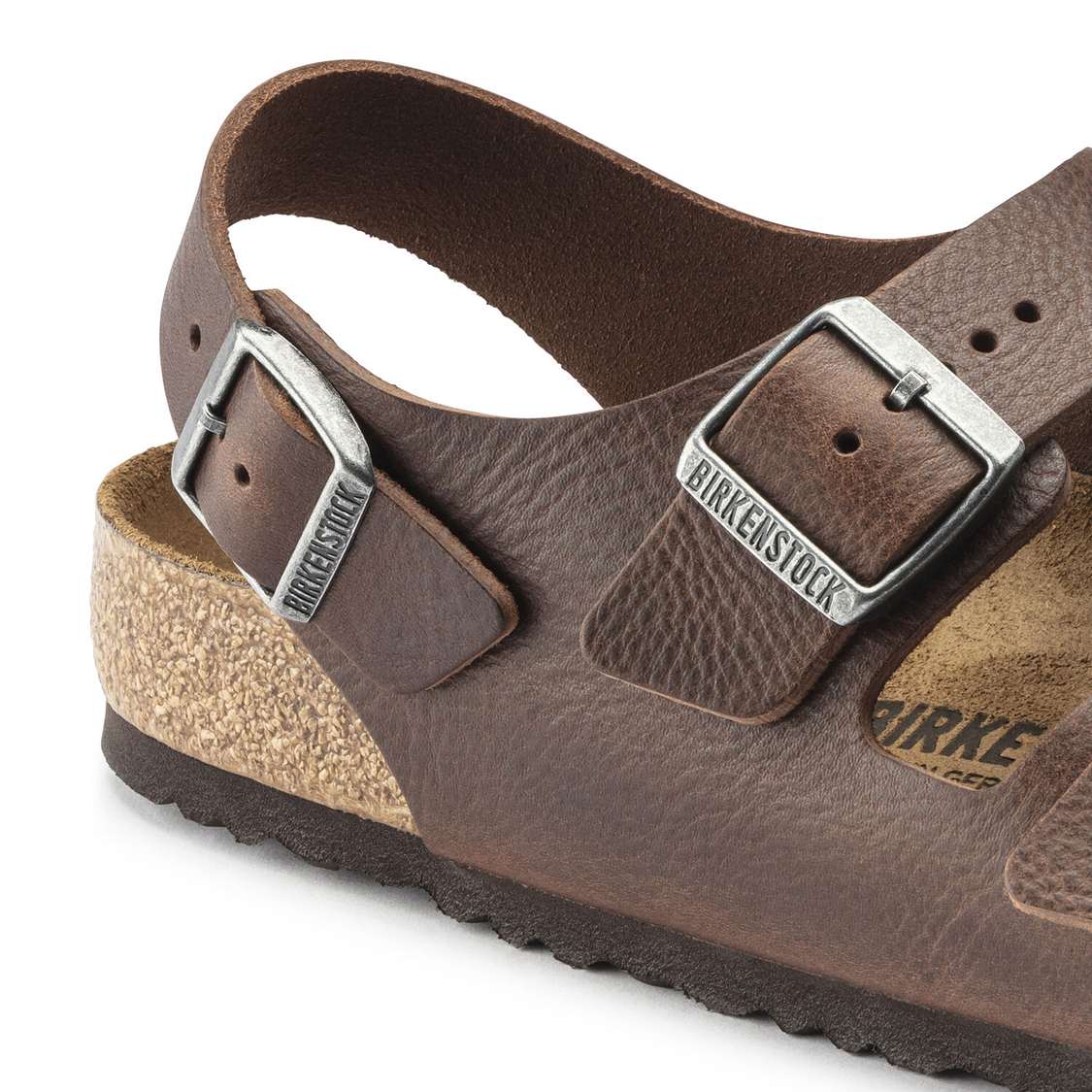 Birkenstock Milano Leather Two Strap Sandals Brown | uaZC2hI3isq