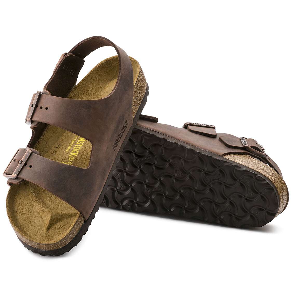 Birkenstock Milano Oiled Leather Back Strap Sandals Brown | JZuRVMA54It