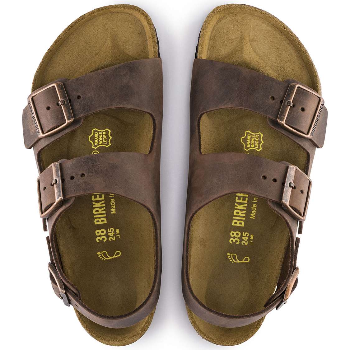 Birkenstock Milano Oiled Leather Back Strap Sandals Brown | JZuRVMA54It