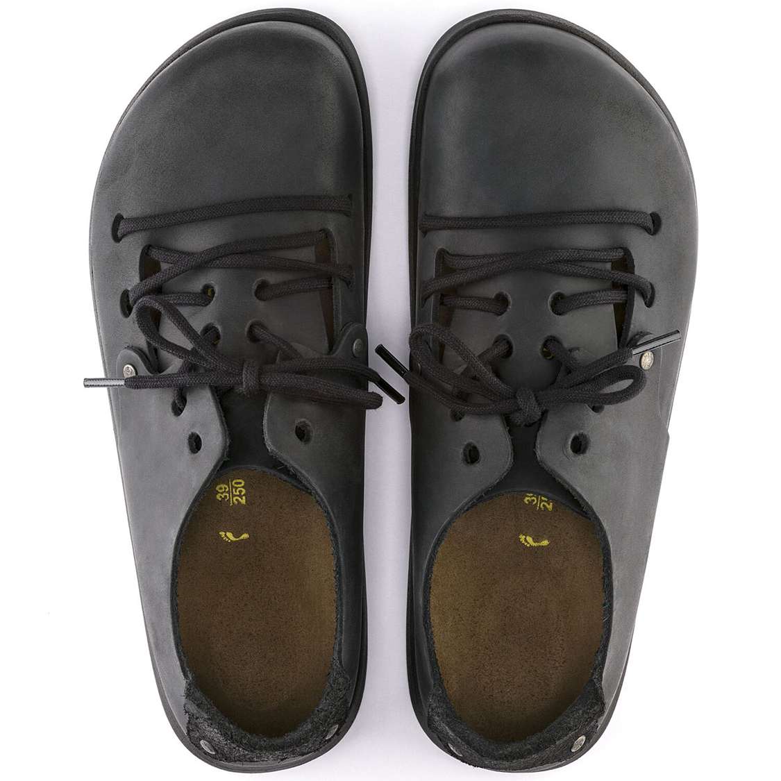 Birkenstock Montana Oiled Leather Lace Up Shoes Black | BIlrGrvp8FN