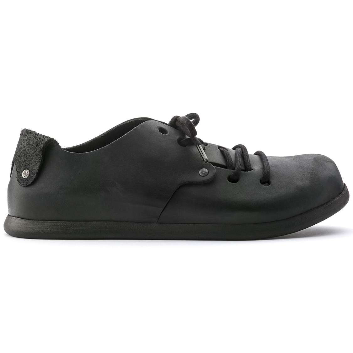 Birkenstock Montana Oiled Leather Lace Up Shoes Black | BIlrGrvp8FN