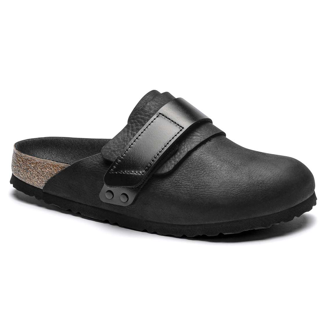 Birkenstock Nagoya Nubuck Leather Clogs Black | 7Dbib8dnjIK