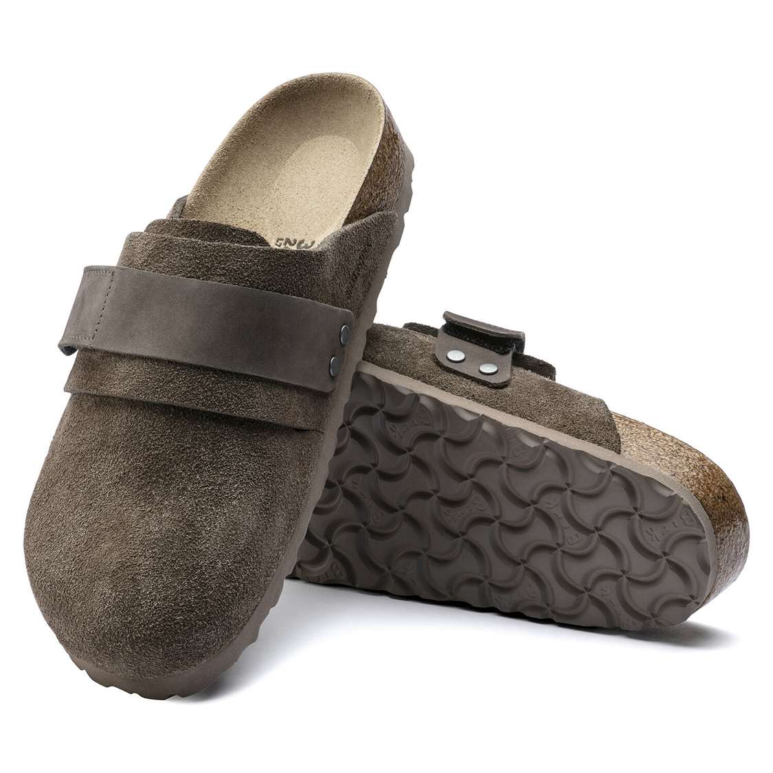 Birkenstock Nagoya Suede Leather Clogs Grey | 86guptL3Niw