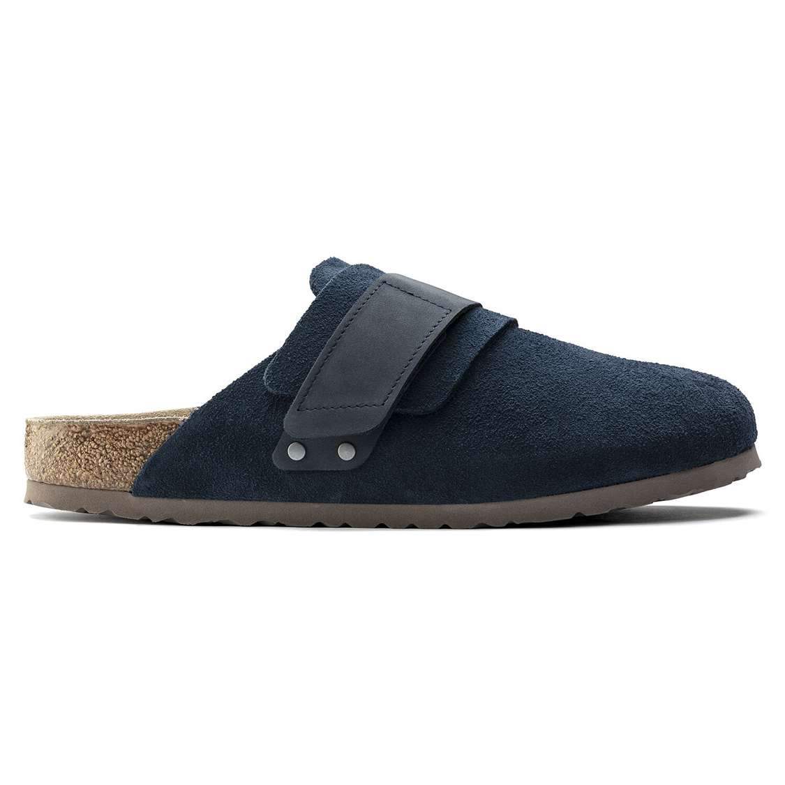 Birkenstock Nagoya Suede Leather Clogs Navy | dZvIXJ73hDv