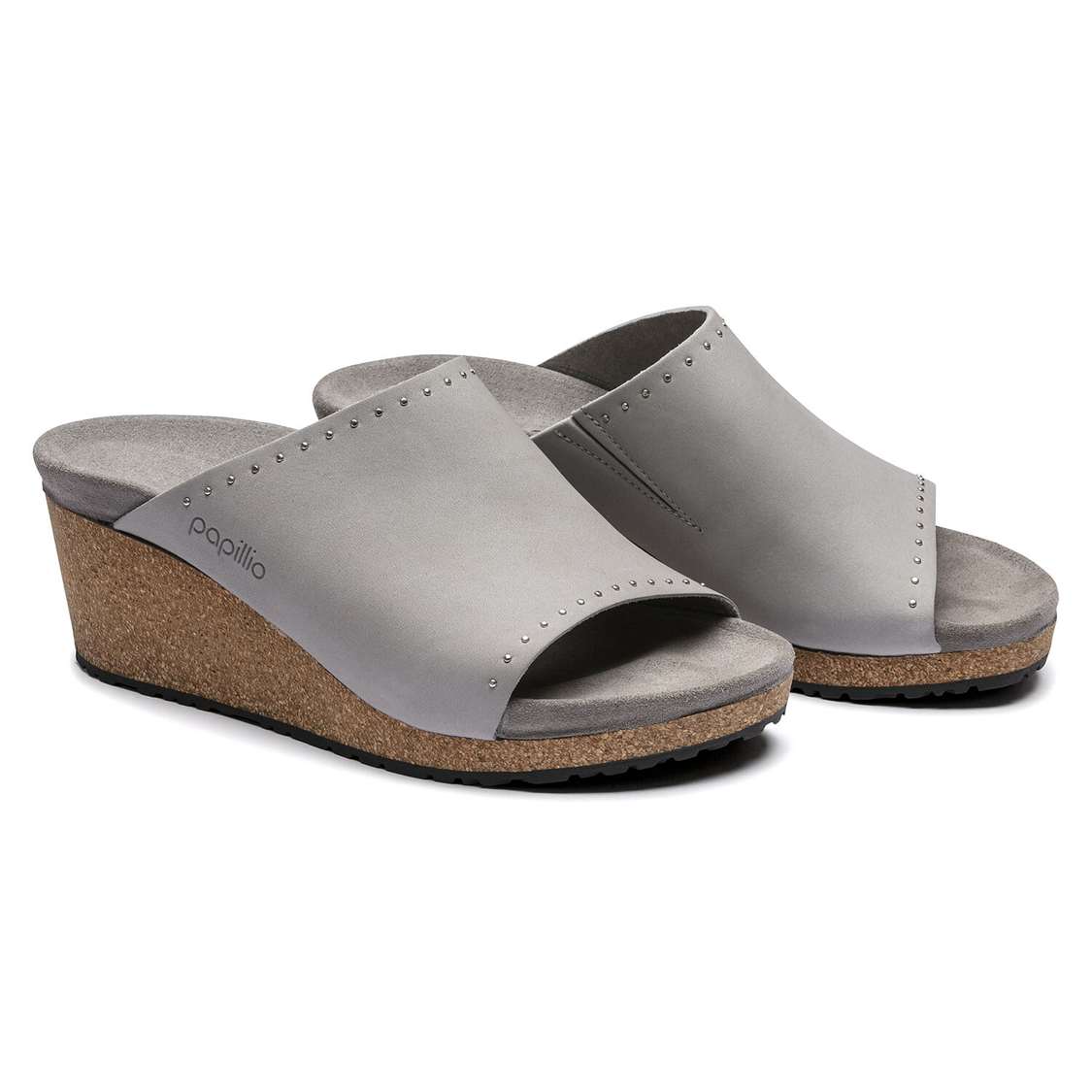 Birkenstock Namica Nubuck Leather One Strap Sandals Grey | pjphpFtcudM