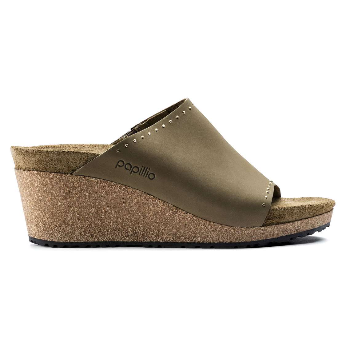 Birkenstock Namica Nubuck Leather Wedges Sandals Green | buQWms8EAqa