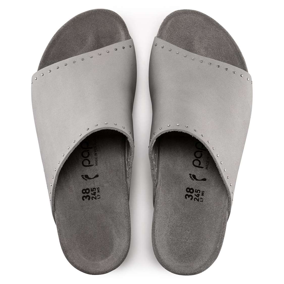 Birkenstock Namica Nubuck Leather Wedges Sandals Grey | tz45oVzxPCS