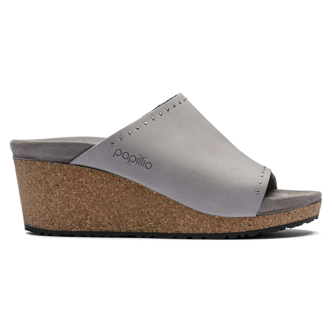 Birkenstock Namica Nubuck Leather Wedges Sandals Grey | tz45oVzxPCS