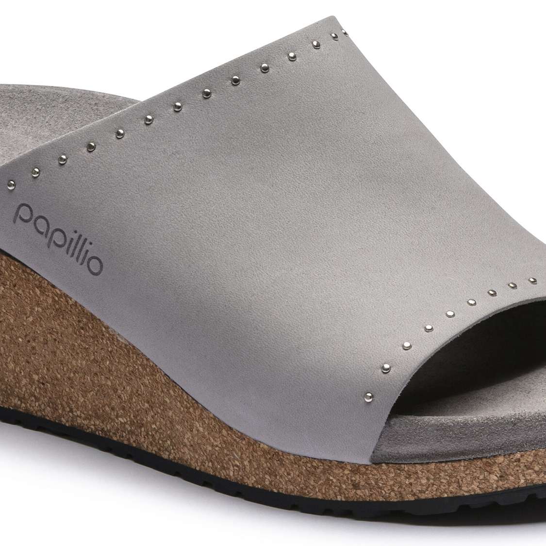 Birkenstock Namica Nubuck Leather Wedges Sandals Grey | tz45oVzxPCS