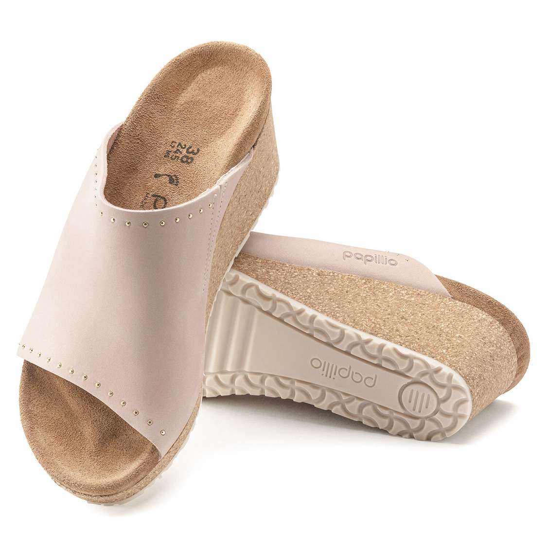 Birkenstock Namica Rivets Nubuck Leather One Strap Sandals Pink | YL57bgVehAo