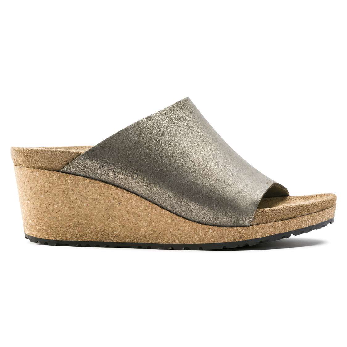 Birkenstock Namica Suede Leather One Strap Sandals Wash Grey Gold | BecsAOg3vab