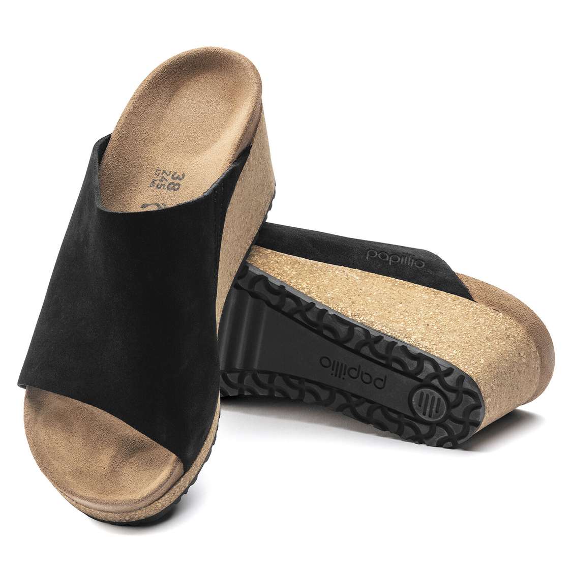 Birkenstock Namica Suede Leather One Strap Sandals Black | FB4nFoGJwZY