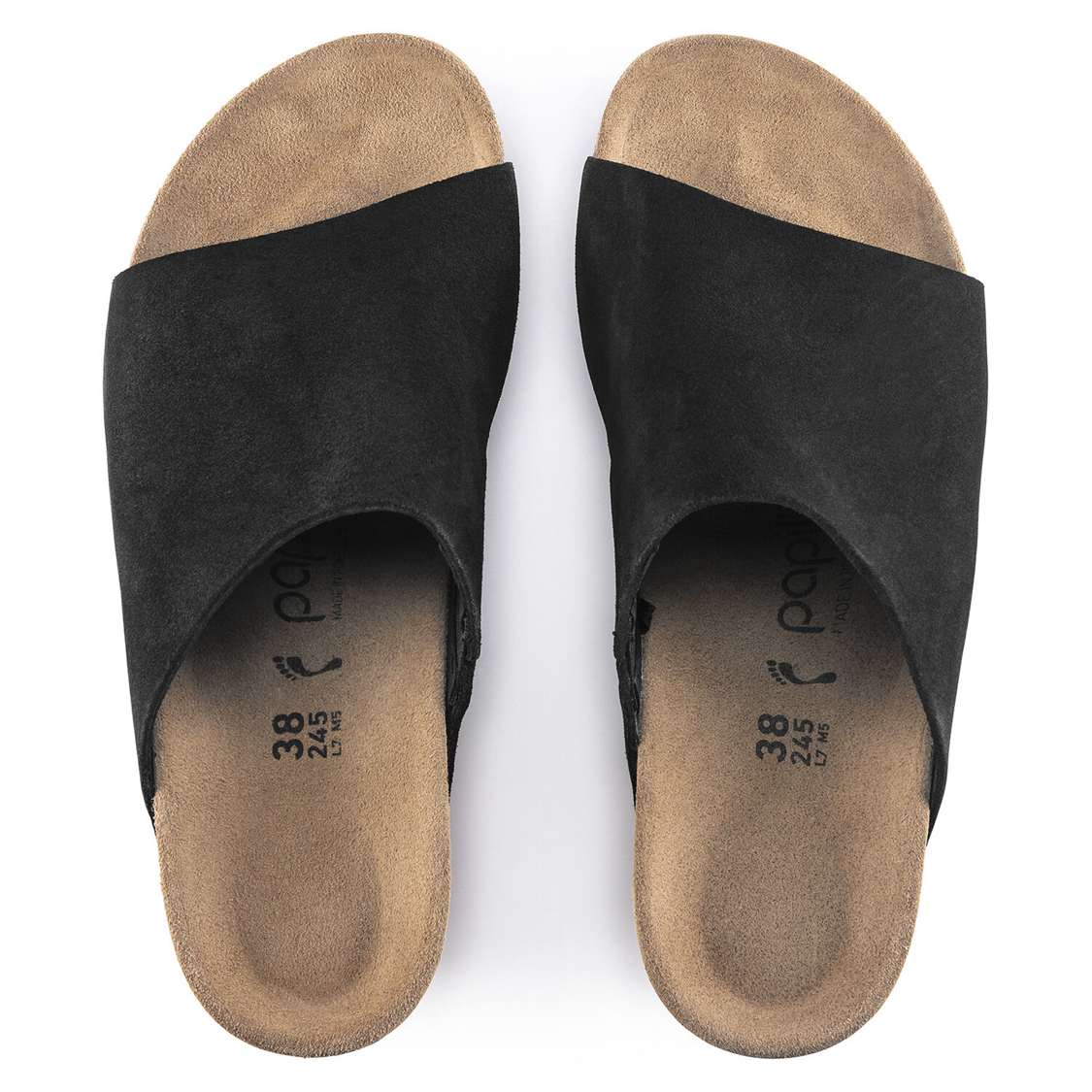 Birkenstock Namica Suede Leather One Strap Sandals Black | FB4nFoGJwZY