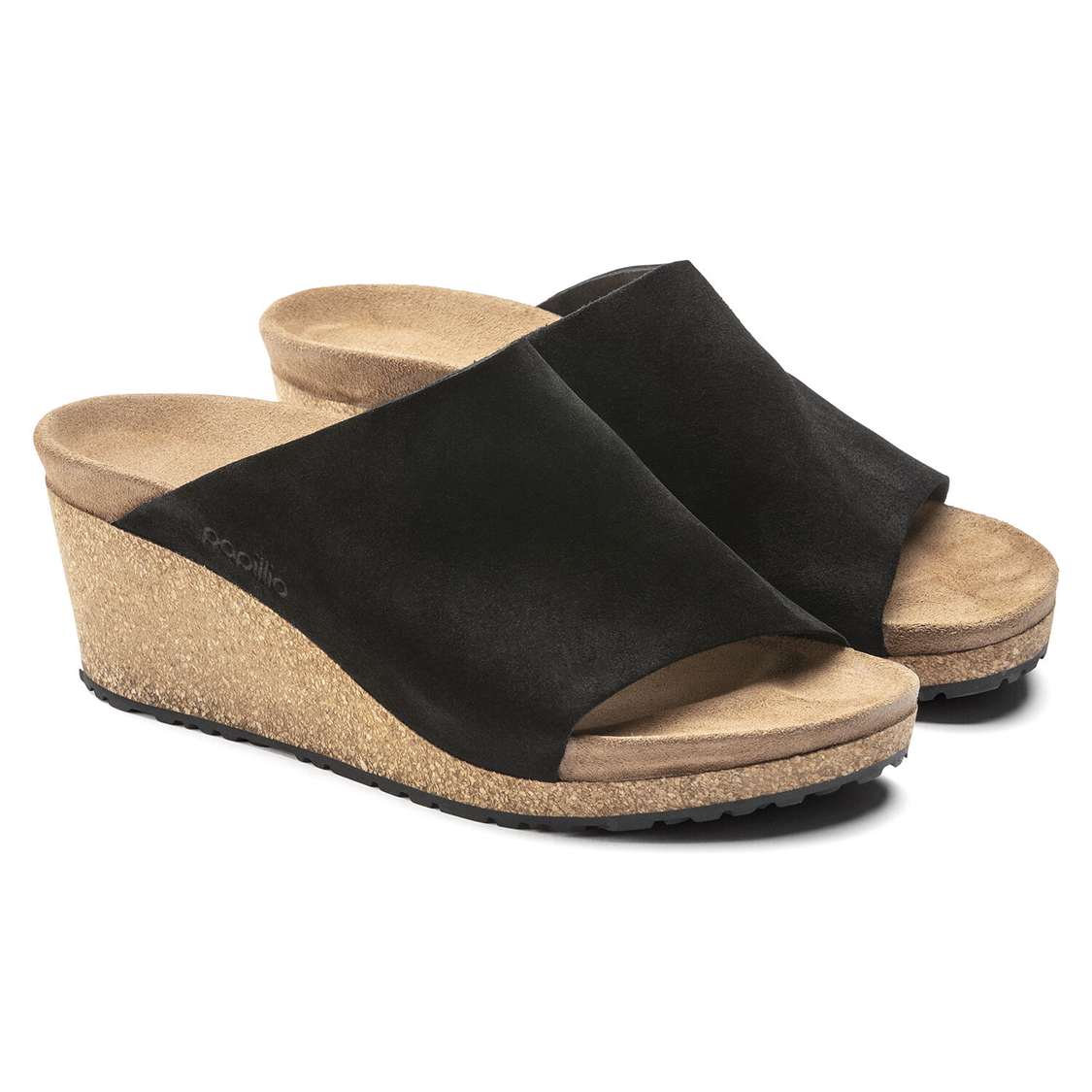 Birkenstock Namica Suede Leather One Strap Sandals Black | FB4nFoGJwZY