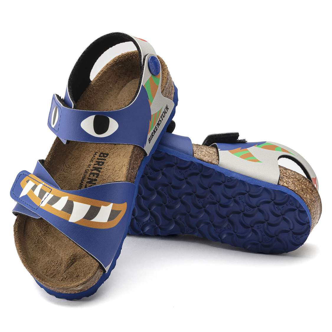 Birkenstock Palu Birko-Flor Boys Sandals Blue | KVmko83VxhN