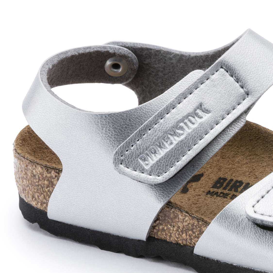 Birkenstock Palu Birko-Flor Girls Sandals Silver | GWQhzkMj1no