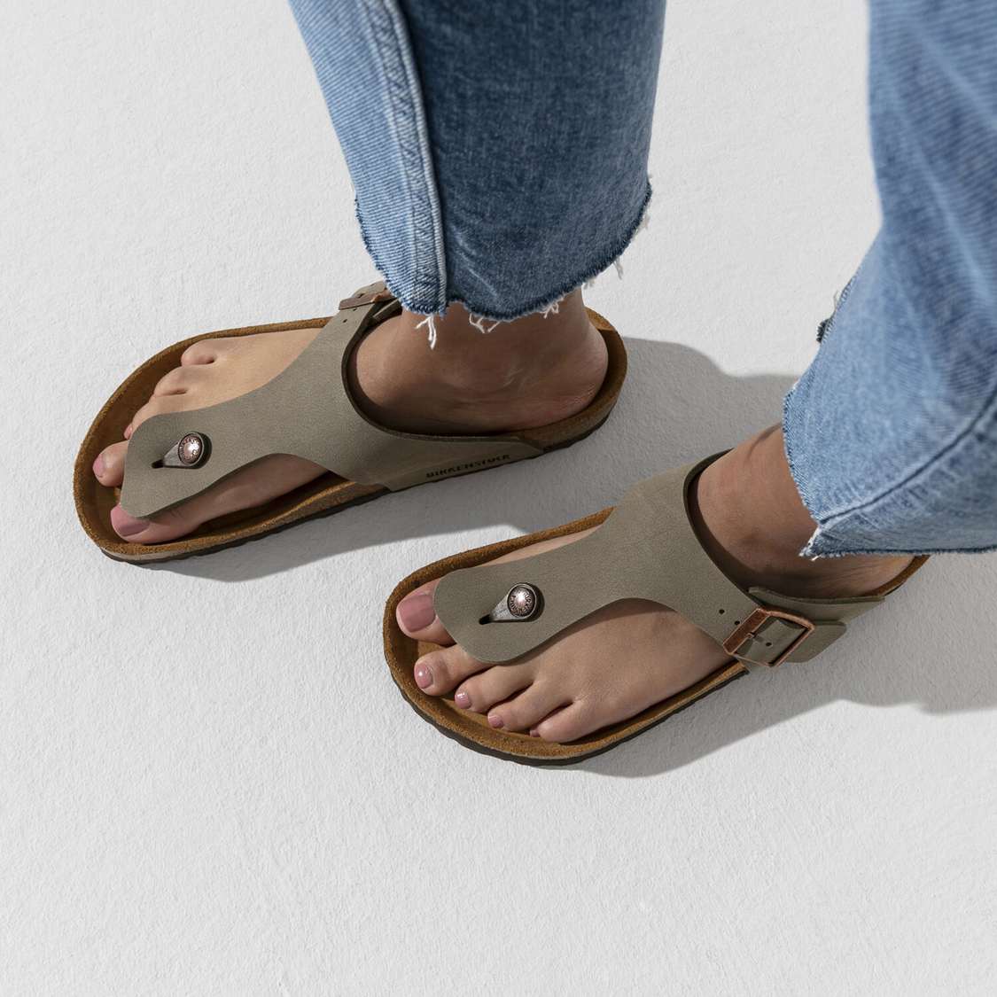 Birkenstock Ramses Birkibuc One Strap Sandals Grey | UWhnmVrIslm