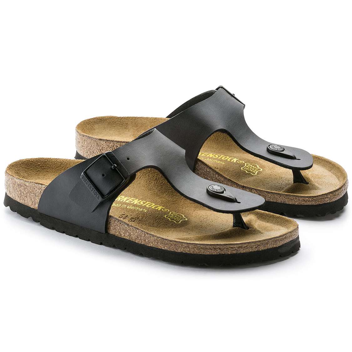 Birkenstock Ramses Birko-Flor One Strap Sandals Black | ihtdrxfO5Ck