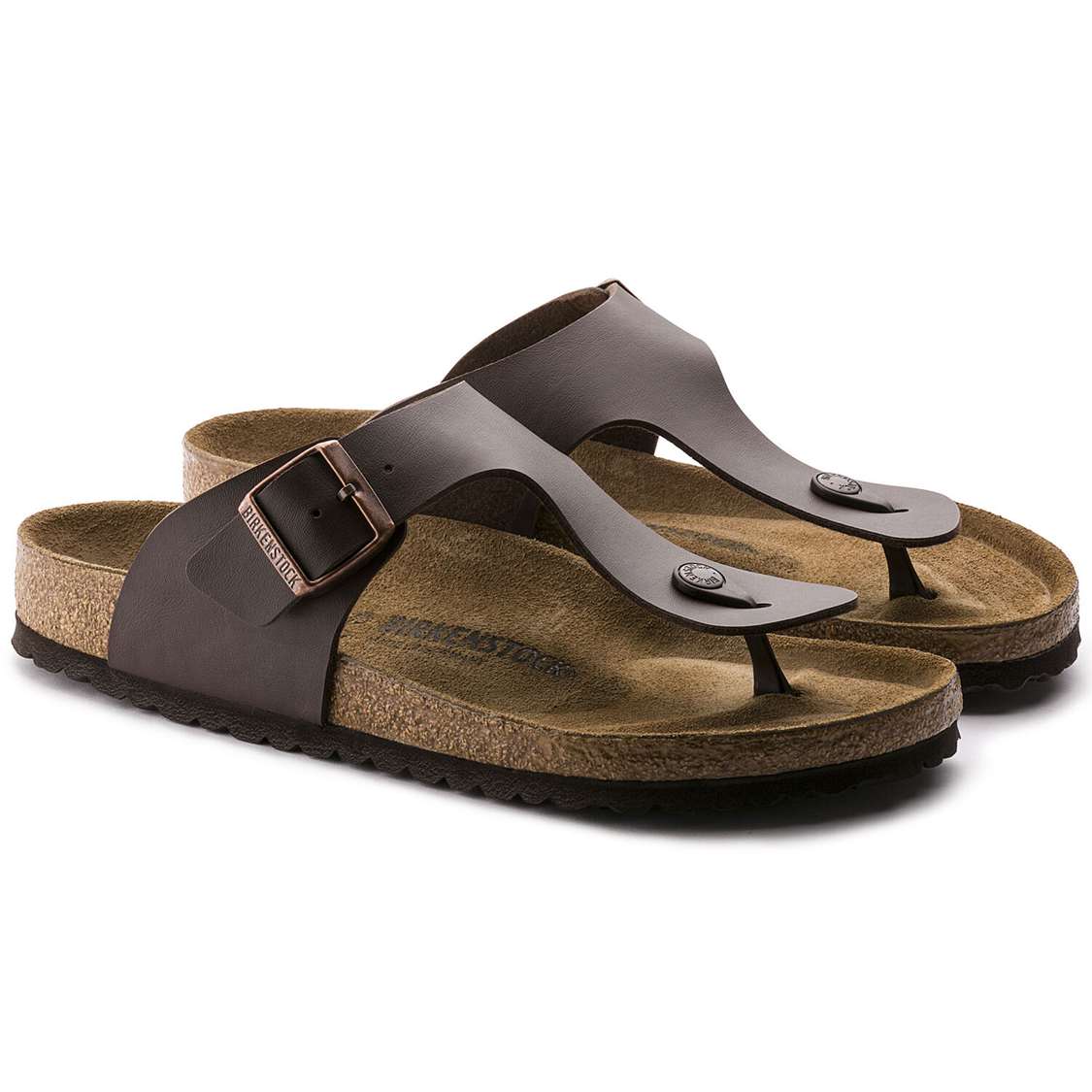 Birkenstock Ramses Birko-Flor One Strap Sandals Dark Brown | z93WoSL2S6Y