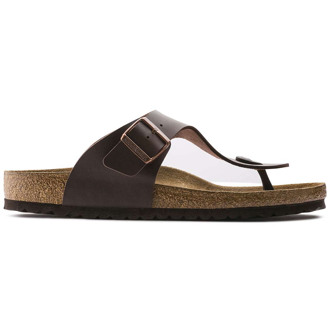 Birkenstock Ramses Birko-Flor One Strap Sandals Dark Brown | z93WoSL2S6Y