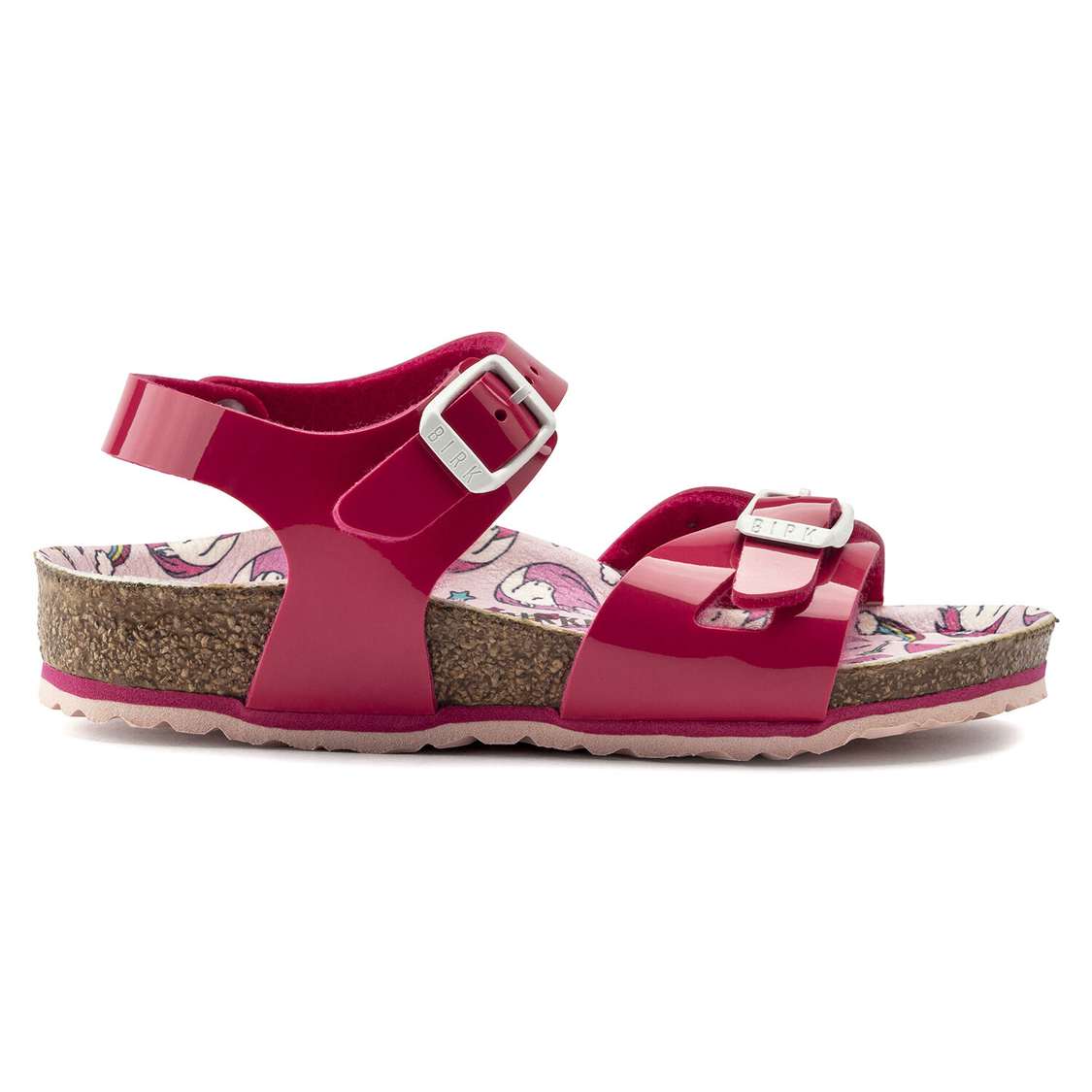 Birkenstock Rio Birko-Flor Girls Sandals Fuchsia | kqi5tgGJ5K7