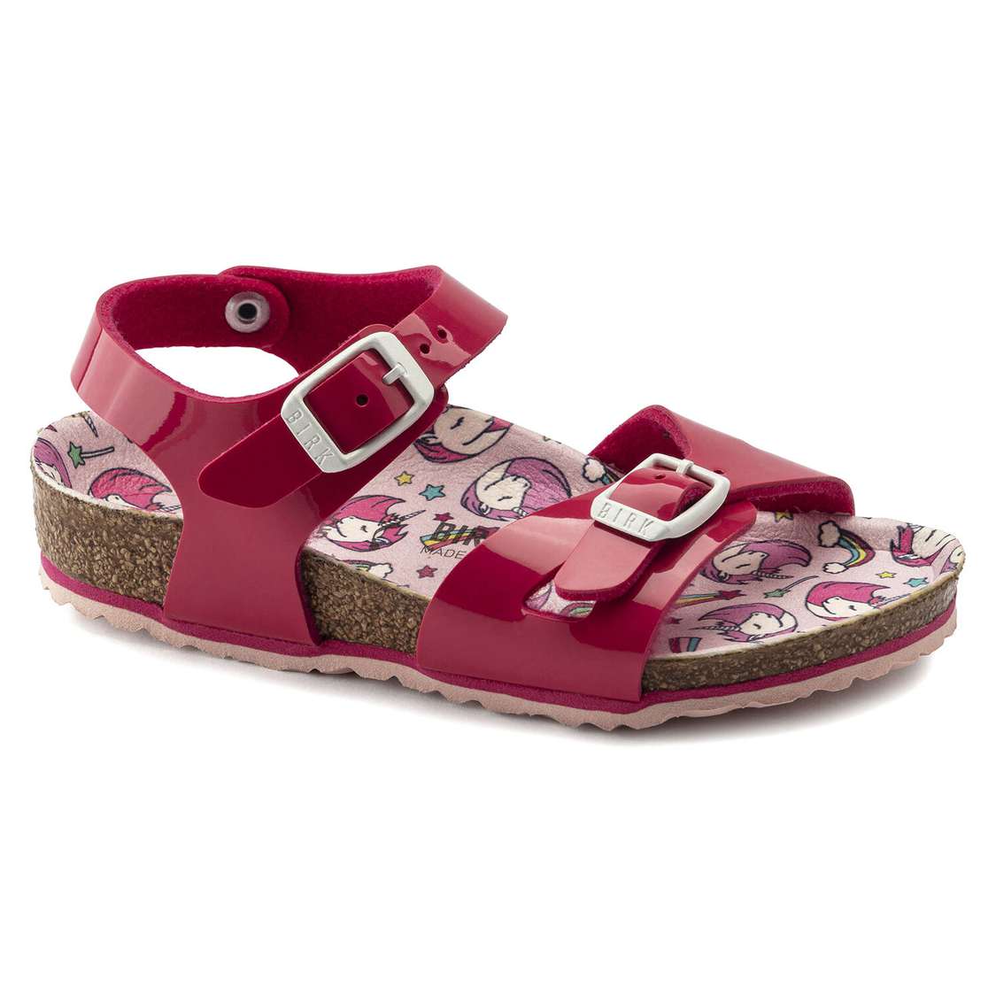 Birkenstock Rio Birko-Flor Girls Sandals Fuchsia | kqi5tgGJ5K7