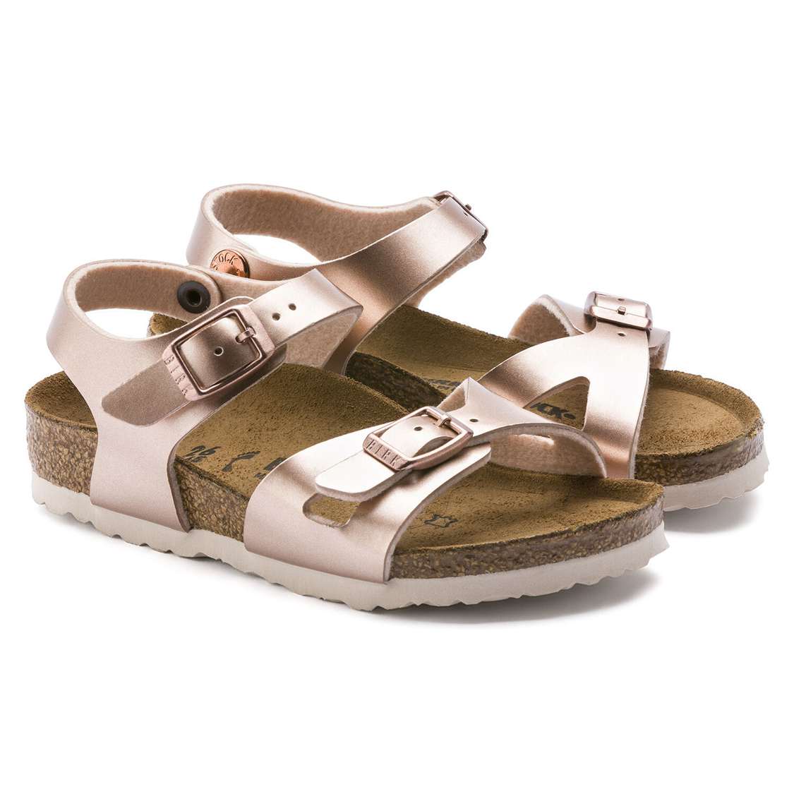 Birkenstock Rio Birko-Flor Girls Sandals Copper | ptdNtk8jABd