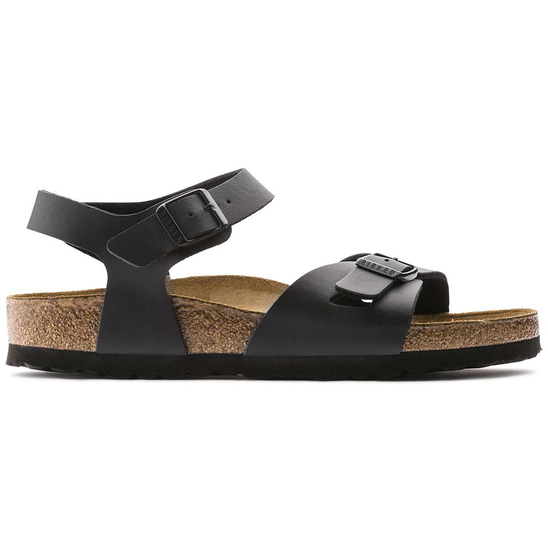 Birkenstock Rio Birko-Flor Multi Strap Sandals Black | I5bqglNKuVn