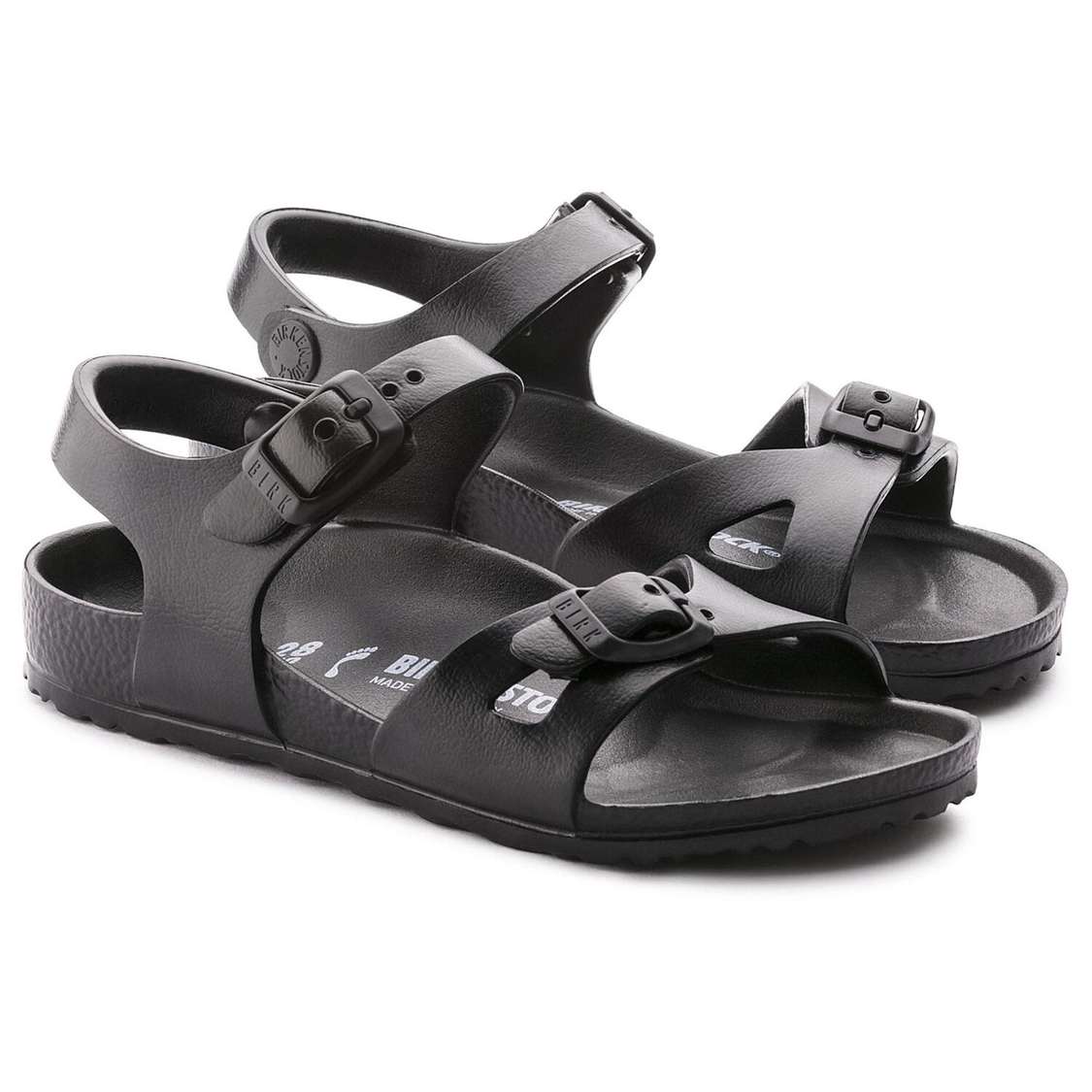 Birkenstock Rio Essentials EVA Girls Sandals Black | uZremxCmJto