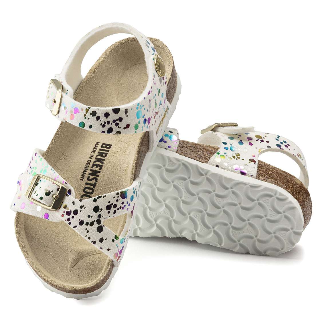 Birkenstock Rio Microfiber Girls Sandals White | Qc65RMs3mOt