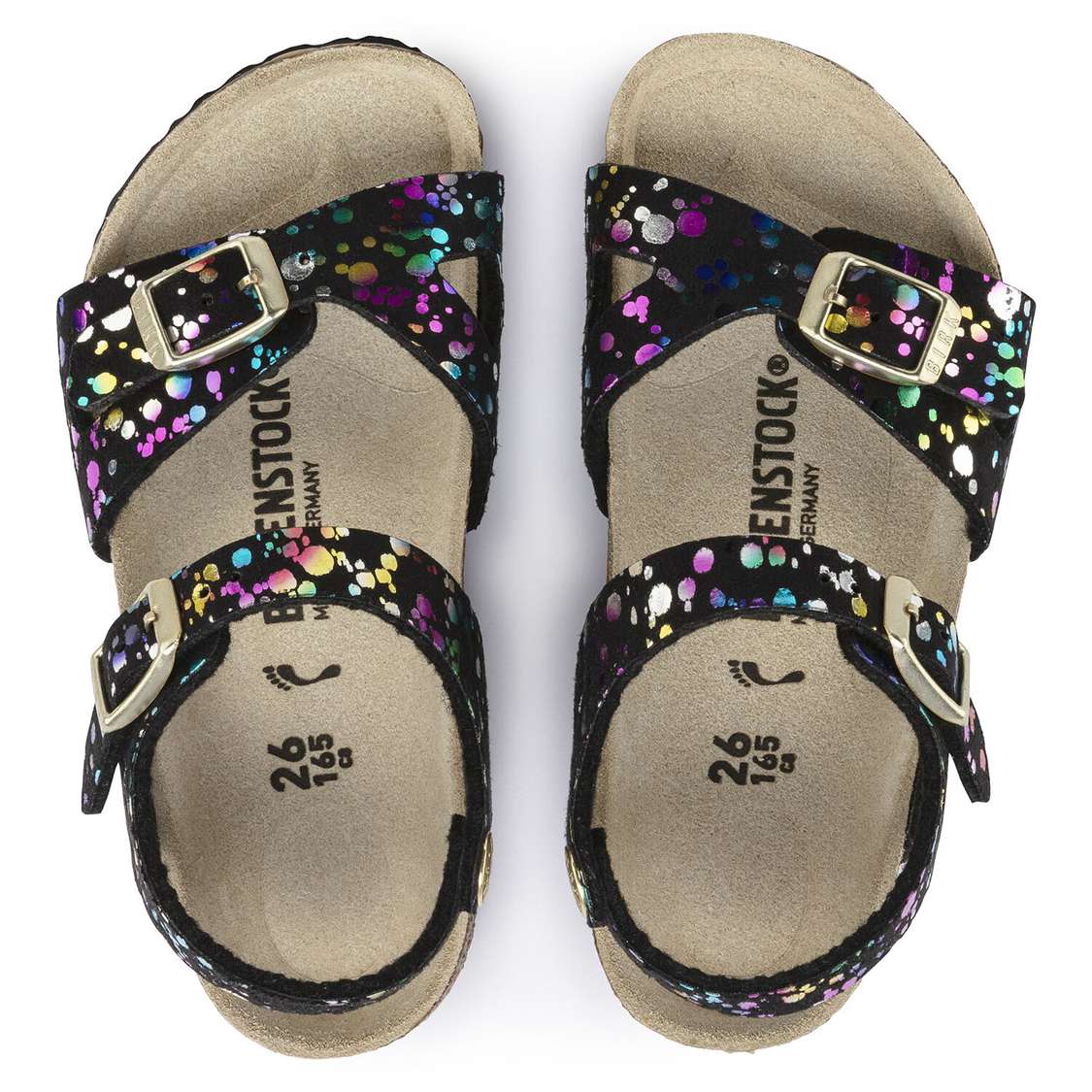 Birkenstock Rio Microfiber Girls Sandals Black | sMuRa64sOV1