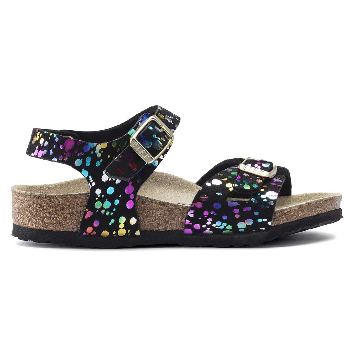 Birkenstock Rio Microfiber Girls Sandals Black | sMuRa64sOV1