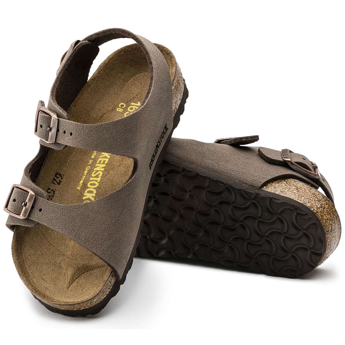 Birkenstock Roma Birkibuc Boys Sandals Yellow | HqKTbZk2Yep