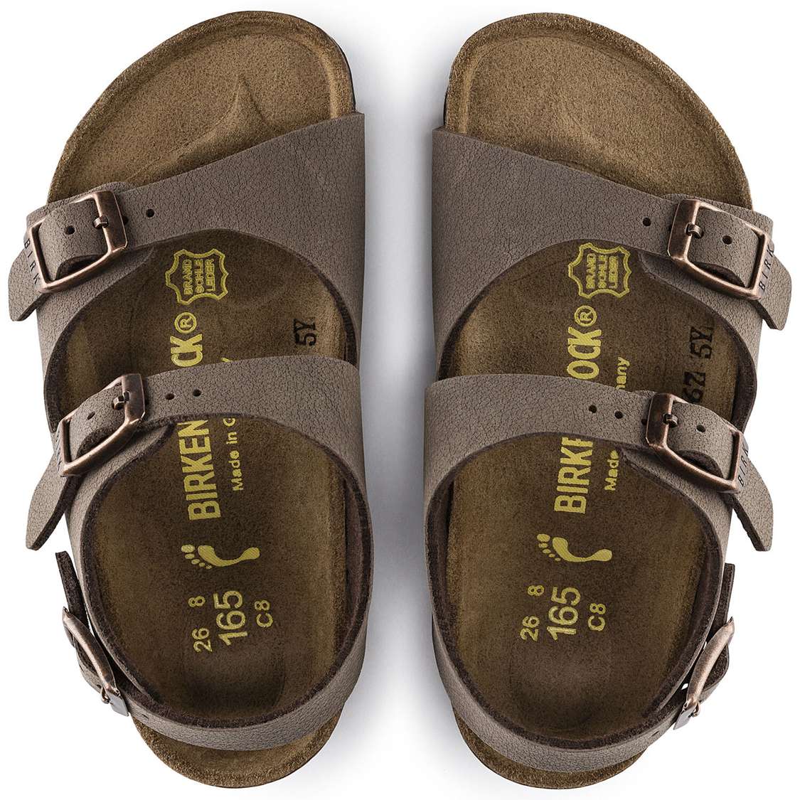 Birkenstock Roma Birkibuc Boys Sandals Yellow | HqKTbZk2Yep